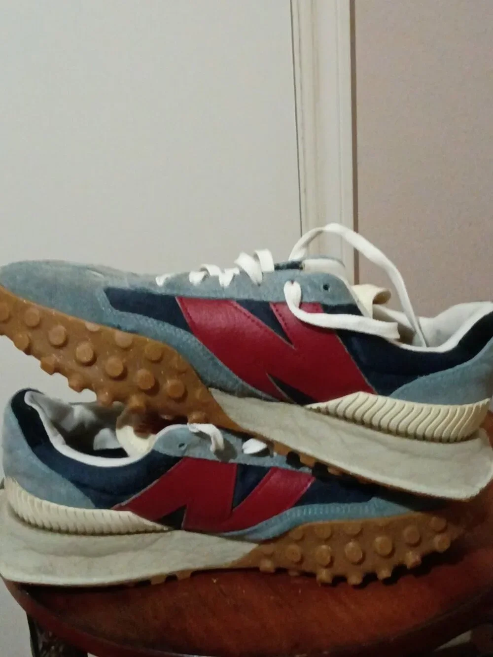 New Balance UXC72EB Men's Size 9.5 Shoes Blue Red XC-72 Suede Lifestyle Sneakers